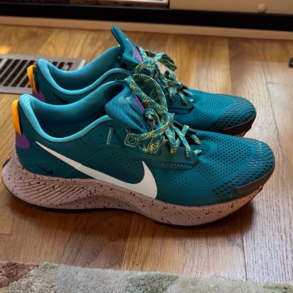 Nike Teal and Purple Trail Sneakers